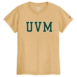 LEAGUE UVM BLOCK LETTERS T-SHIRT - heathergold (SKU: 130459991221) LEAGUE UVM BLOCK LETTERS T-SHIRT - heathergold